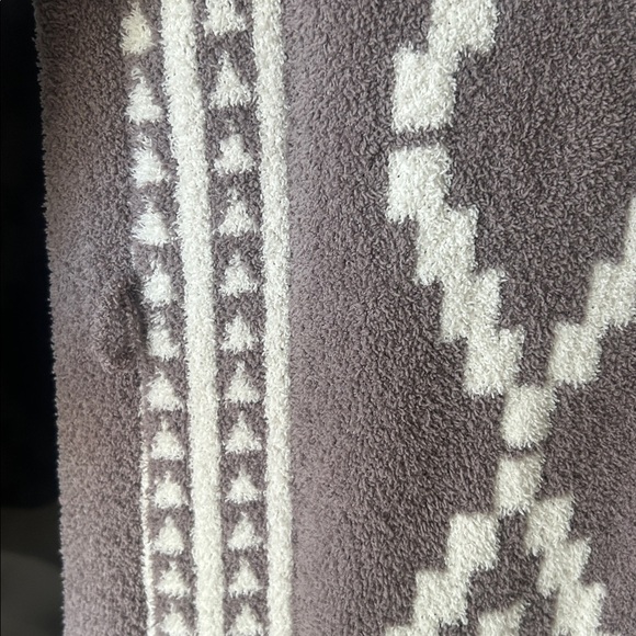 KAISLEY Anthropologie Womens Long Open Gray White Cozy Cardigan Size L - Picture 6 of 10